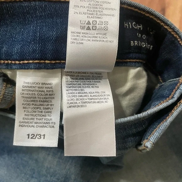 Lucky Brand Bridgette High Rise Crop Sz 12 - Picture 8 of 8